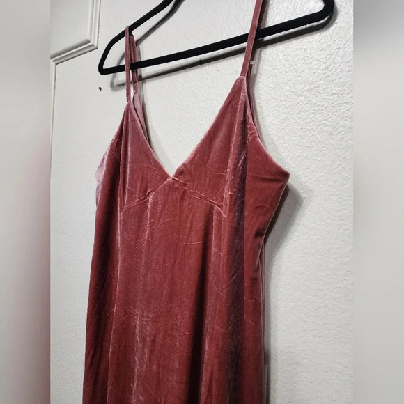 Lulu's Promise of Forever Dusty Rose Velvet Column Maxi Dress XL Wedding Party - Picture 9 of 13